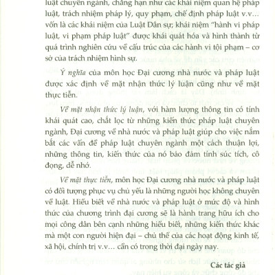 Sách - Giáo trình Đại cương về nhà nước và pháp luật (Tái bản lần thứ nhất)