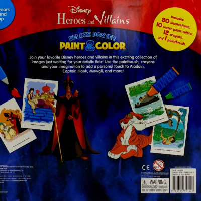 Disney Heroes & Villains Deluxe Poster Paint & Color