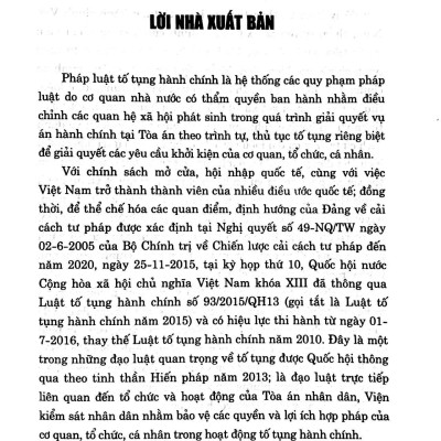 Giáo Trình Luật Tố Tụng Hành Chính Việt Nam