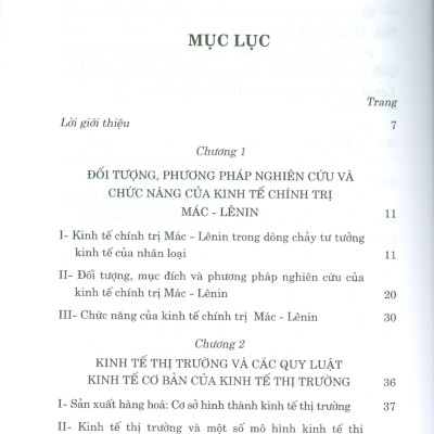 Giáo Trình Kinh Tế Chính Trị Mác – Lênin (Dành Cho Bậc Đại Học Hệ Chuyên Lý Luận Chính Trị) - Bộ mới năm 2021