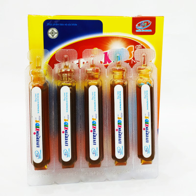 SIRO MÁT GAN TRẺ EM LIVERTIN KIDS - THANH NHIỆT MÁT GAN GIẢI ĐỘC - KHÔNG LO DỊ ỨNG - MẨN NGỨA NỔI MỀ ĐAY - NHIỆT MIỆNG - LIVERTINKIDS HỘP 20 ỐNG NHỰA BẺ