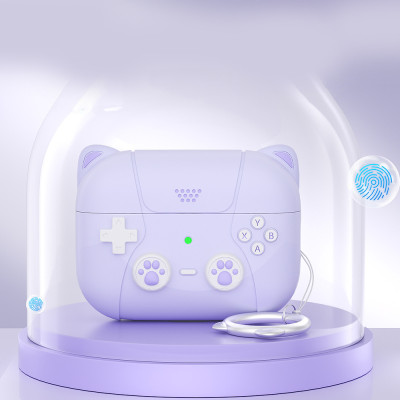 Bao Case Ốp Tay Cầm Game Tai Mèo cho Airpods 4 - Hàng Chính Hãng