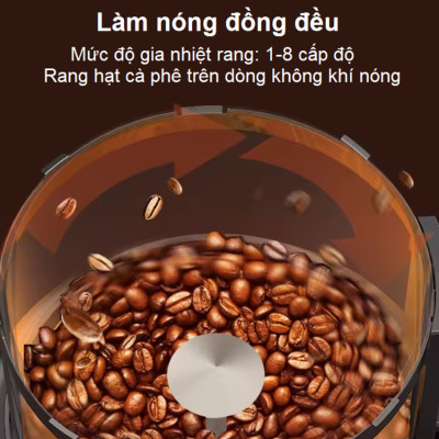 Máy rang hạt cà phê công nghệ gia nhiệt không khí chuyên nghiệp Thương hiệu Cafemasy Mỹ cao cấp Mã CCR-305D - Hàng Nhập Khẩu, Bảo Hành 12 Tháng