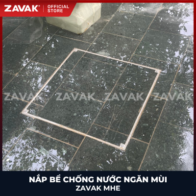 Nắp bể ngầm chống nước ngăn mùi inox ZAVAK MHE*-80 / KT 80x80cm, lát gạch 3cm, tải 330kg