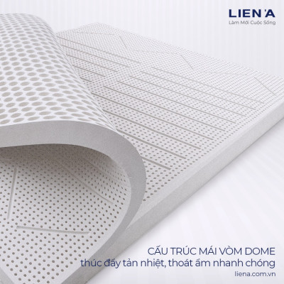 Nệm Cao Su Liên Á Ladome Grey Cao 10cm - Giường Đơn - Cao Su Thiên Nhiên 100%