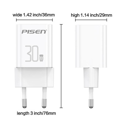 Sạc Nhanh Pisen Quick - Vivid USB-C 30W GaN