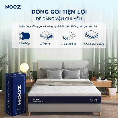 Nệm Foam NOOZ Comfy Gen 2 25cm Đệm Cao Su Thiên Nhiên Và Tầng Foam 7 Vùng Nâng Đỡ NOOZ Home Goods