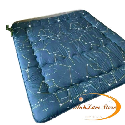 Đệm trải sàn, Nệm văn phòng, Nệm, Topper hàng xuất nhật gấp gọn đa năng đủ size màu ghi - Hàng chính hãng