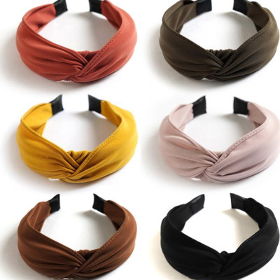 Bờm cài tóc bản to 1 mầu sang trọng mẫu mới thanh lịch - BN96.7 Da đậm