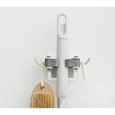 Móc Nhựa Đa Năng Dán Tường Treo Cán Chổi Hiện Đại, Cây Lau Nhà Gắn Tường, Chắc Chắn, Tiện Lợi Cho Mọi Nhà -TakyHome 4029