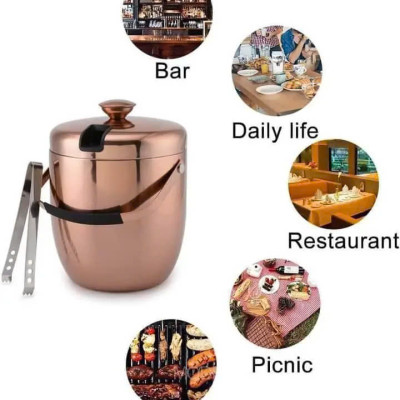 Xô đá inox ICE BUCKET màu đồng Hàng chính hãng