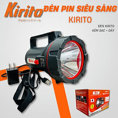 Đèn pin cầm tay thương hiệu Kirito nhật bản, chống nước , sử dụng bóng led, pin lion sáng 12h