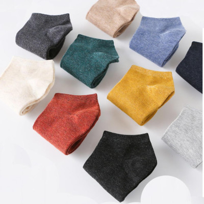 Combo 5 Đôi Tất , Vớ Nam / Nữ Cổ Ngắn Trơn Siêu Mềm Mại Nhiều Màu