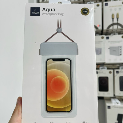 Túi Chống Nước Wiwu Aqua Waterproof Bag Dành Cho Điện Thoại Di Động Trong Suốt Cao, Cảm Ứng Nhạy, Chống Nước - Hàng Chính Hãng