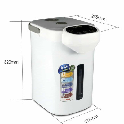 Bình Thuỷ Điện Gali GL-5042W Dung tích 4,2L nhỏ gọn, Thân bằng nhựa nguyên sinh cao cấp, lòng trong bằng Inox 304 dày chất lượng. Hàng chính hãng chất lượng cao bảo hành 24 tháng.