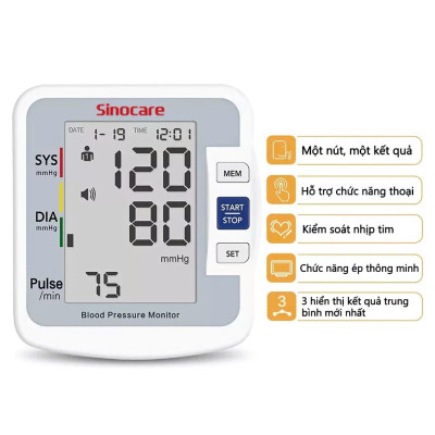 Máy Đo Huyếjt Áp Bắp Tay Sinocare – Tự Động, Giọng Nói Tiếng Việt, Dễ Dàng Cho Người Cao Tuổi , đèn ốp trần