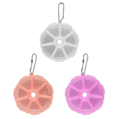 Hộp Nhựa Chia Thuốc 7 Ngăn Có Móc Khóa