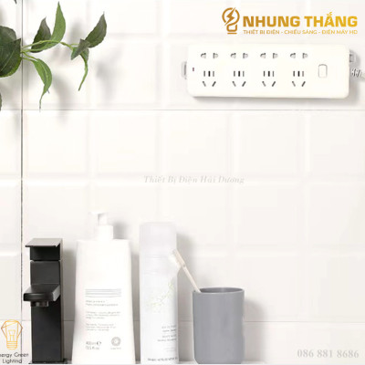 Combo Miếng Dán Tường - Treo Ổ Cắm Điện -  Modem Wifi - Giá Đỡ Treo Tường Cố Định Ổ Cắm Điện