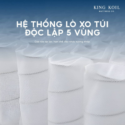 Nệm lò xo King Koil World_Sử dụng công nghệ Thêu Tên hoặc Thông Điệp_Độ dày 25cm
