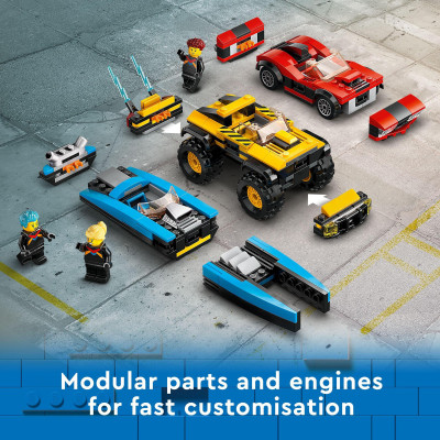 LEGO City 60395 Bộ sưu tập 3 xe đua kết hợp (362 chi tiết)