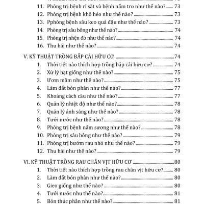 Nông Nghiệp Xanh, Sạch - Kỹ Thuật Trồng Rau, Củ, Quả Hữu Cơ