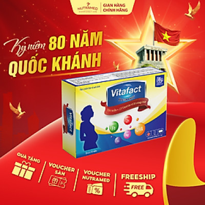 Viên uống Vitafact Pregnancy hỗ trợ bổ sung dưỡng chất và dự phòng dị tật cho thai nhi (30 viên) - Nutramed