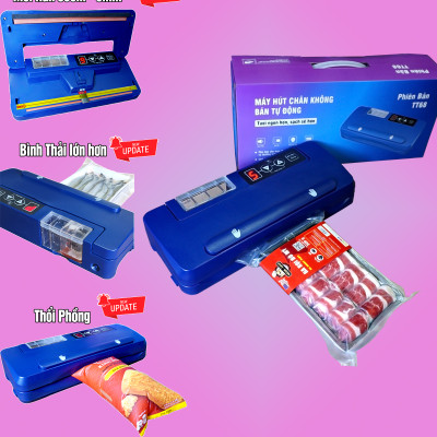 Máy Hút Chân Không Thực Phẩm TT68 Không Kén Túi, Ép Chân Không Khô và Ướt, Hàng Chính Hãng