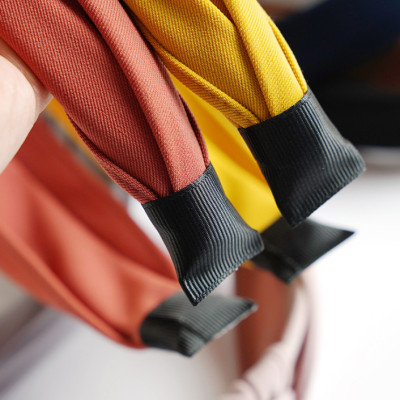 Bờm cài tóc bản to 1 mầu sang trọng mẫu mới thanh lịch - BN96.7 Da đậm