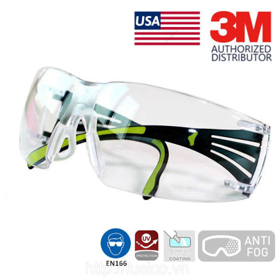 Kính bảo hộ 3M SF401AF chống bụi, chống đọng sương, chống trầy xước