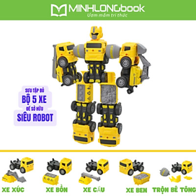 Đồ Chơi DUKA: Robot Biến Hình – Xe Cẩu/Xe Xúc/Xe Bồn/Xe Ben/Xe Trộn Bê Tông