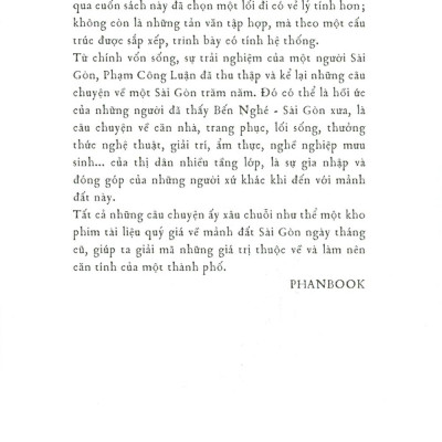 Sài Gòn Ngoảnh Lại Trăm Năm (Hồi Ức, Sưu Khảo, Ghi Chép Về Văn Hóa Sài Gòn)