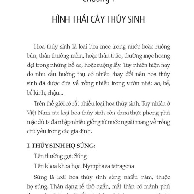 Nông Nghiệp Xanh, Sạch - Kỹ Thuật Trồng Cây Và Hoa Thuỷ Sinh (Tái bản)