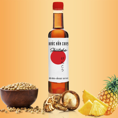 [Mua 3 được 6] Mua 3 nước tương shiitake tặng 3 nước mắm shiitake chai nhựa cao cấp 525ml