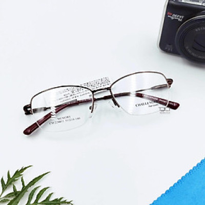 GỌNG KÍNH KIM LOẠI XẺ CƯỚC. PHOM LỤC GIÁC DÀNH CHO NỮ, CHÍNH HÃNG CHALLENGER CM220011