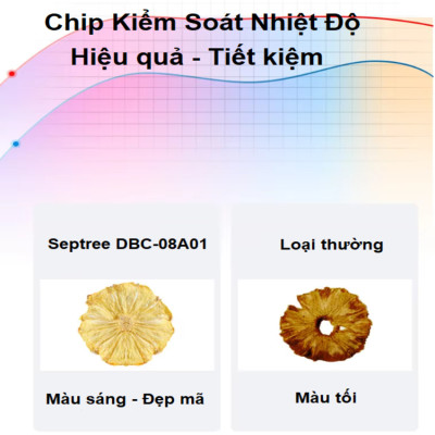 Máy sấy thực phẩm chuyên nghiệp dung tích 16.2 lít, 8 khay Thương hiệu Mỹ cao cấp Septree DBC-08A01 - Hàng Nhập Khẩu (BH 1 NĂM)