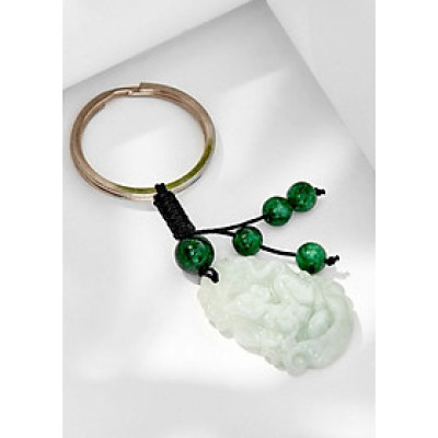 Móc khóa 12 con giáp đá cẩm thạch - Ngọc Quý Gemstones