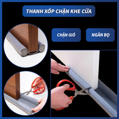 Thanh xốp chắn khe cửa đa năng thông minh