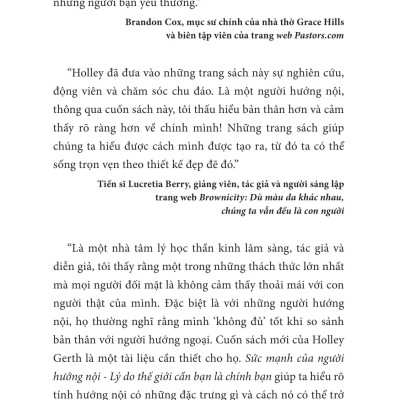 Sức Mạnh Của Người Hướng Nội - Lý Do Thế Giới Cần Bạn Là Chính Bạn
