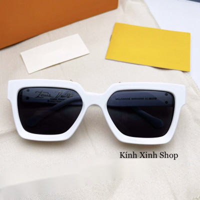 Kính râm, Kính mát nam nữ Mắt vuông viền vàng cao cấp