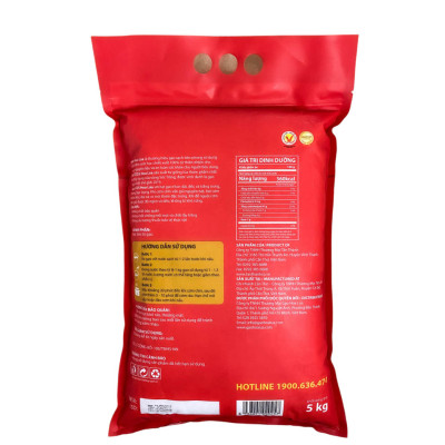 Gạo ST25 Hoa Lúa túi 5kg - Dẻo nhiều, mềm cơm, hương thơm đặc trưng