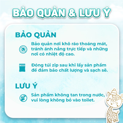 Khăn vải khô đa năng Happy Kids EcoWipes túi 270 tờ không mùi không cồn không paraben an toàn cho da nhạy cảm