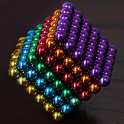 Hộp 216 Viên Bi Nam Châm Tròn Bucky Ball Mỗi Bi 5X5Mm 6 Màu Xếp Hình Vĩnh Cửu