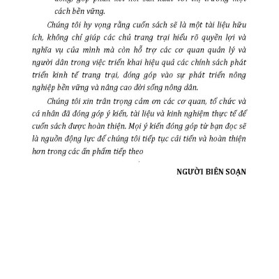 Nông Nghiệp Xanh Và Sạch - Những Điều Cần Biết Về Chinh Sách Nông Nghiệp Và Phát Triển Nông Thôn