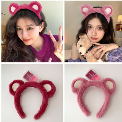 Băng Đô Cái Tóc Hình Gấu Lông Nhung Siêu Dễ Thương