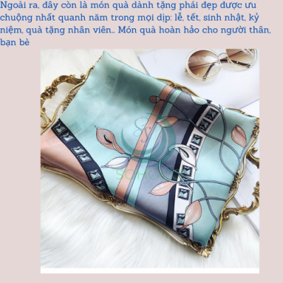 Khăn choàng cổ đi biển chất liệu silk họa tiết hoa loa kèn sang trọng 180x90cm-Qùa tặng cho phái đẹp