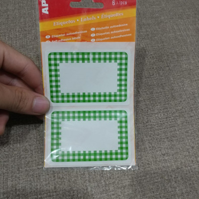 Sticker APLI - Viền Xanh Lá 52 x 78 - 338