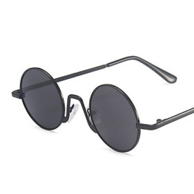 Kính thời trang chống nắng uv dáng tròn nhỏ siêu bé kim loại cao cấp
