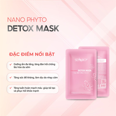 Mặt nạ sủi bọt thải độc Sennio Nano Phyto Detox Mask dưỡng ẩm trắng da gói 5ml SNO 808-48