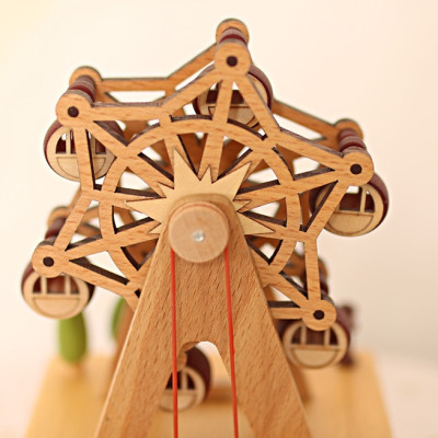 Hộp Nhạc Gỗ Vòng Xoay Ferris Music Box Trang Trí Quà Tặng_ Hàng Chính Hãng