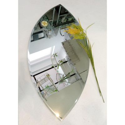 Gương soi Kibath hình chiếc lá KT 50x100 cm, KB-227